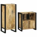 ZESTAW MEBLI ŁAZIENKOWYCH 2 SZT. BRĄZOWY DREWNO Z MANGO