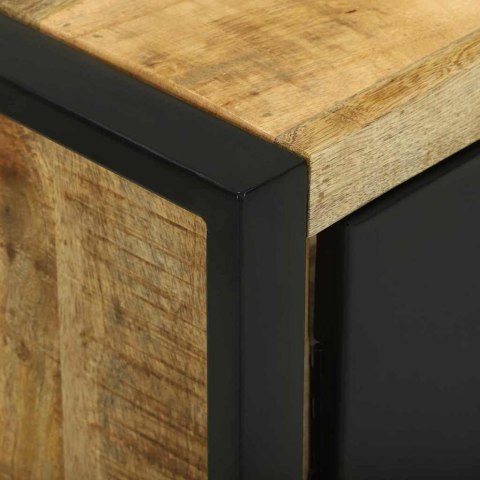 ZESTAW MEBLI ŁAZIENKOWYCH 2 SZT. BRĄZOWY DREWNO Z MANGO