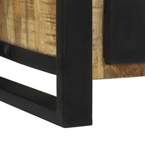 ZESTAW MEBLI ŁAZIENKOWYCH 2 SZT. BRĄZOWY DREWNO Z MANGO