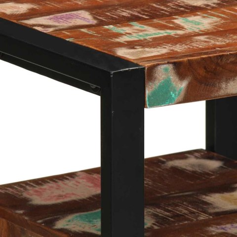 ZESTAW MEBLI ŁAZIENKOWYCH 2 SZT. BRĄZOWY LITE DREWNO Z ODZYSKU