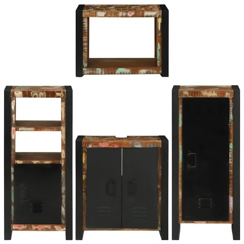 ZESTAW MEBLI ŁAZIENKOWYCH 4 SZT. LITE ODZYSKANE DREWNO