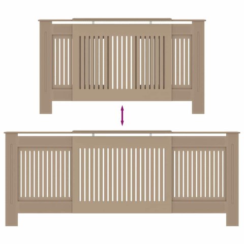 OSŁONA GRZEJNIKA KALORYFERA 2 SZT. BRĄZOWY (142-205)X20.5X81.5CM