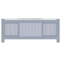VidaXL Pokrywa Grzejnika 2 pcs Szary (142-205) x 20.5 x 81.5 cm