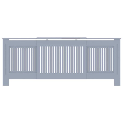 VidaXL Pokrywa Grzejnika 2 pcs Szary (142-205) x 20.5 x 81.5 cm