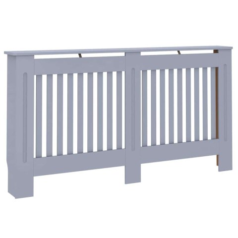 VidaXL Pokrywa Grzejnika 2 pcs Szary 152 x 19 x 81.5 cm