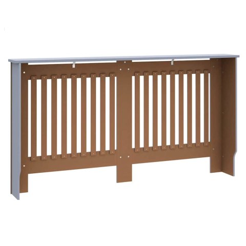 VidaXL Pokrywa Grzejnika 2 pcs Szary 152 x 19 x 81.5 cm