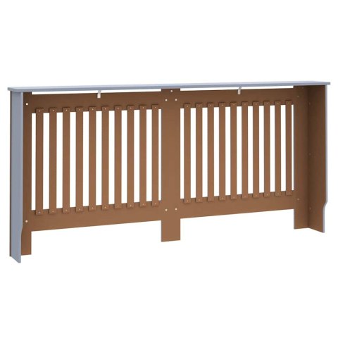 VidaXL Pokrywa Grzejnika 2 pcs Szary 172 x 19 x 81.5 cm