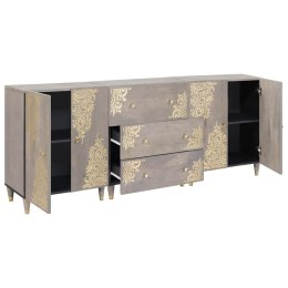 ZESTAW MEBLI ŁAZIENKOWYCH 3 SZT. SZARY I ZŁOTO 180X33X75CM