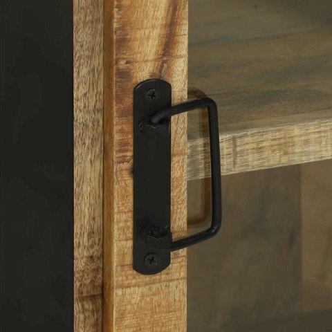 ZESTAW MEBLI ŁAZIENKOWYCH 4 SZT. BRĄZOWY DREWNO Z MANGO