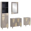 ZESTAW MEBLI ŁAZIENKOWYCH Z LUSTREM 4 PCS SZARY 62X33X58CM