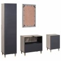 ZESTAW MEBLI ŁAZIENKOWYCH Z LUSTREM 4 PCS SZARY 62X33X58CM