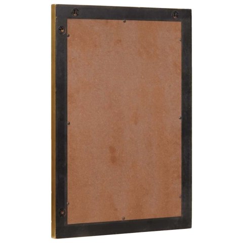 LUSTRO ŁAZIENKOWE Z LUSTREM CZARNY I ZŁOTO 50X2.5X70CM