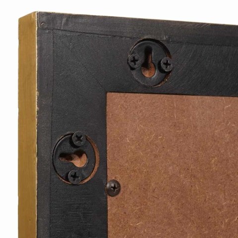 LUSTRO ŁAZIENKOWE Z LUSTREM CZARNY I ZŁOTO 50X2.5X70CM