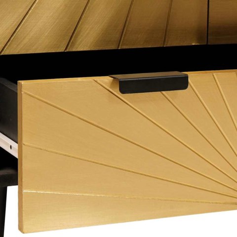 SZAFKA BOCZNA Z SZUFLADĄ CZARNY I ZŁOTO 60X33.5X100CM