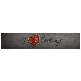 DYWANIK KUCHENNY Z NAPISEM COOKING 60X300CM AKSAMITNY