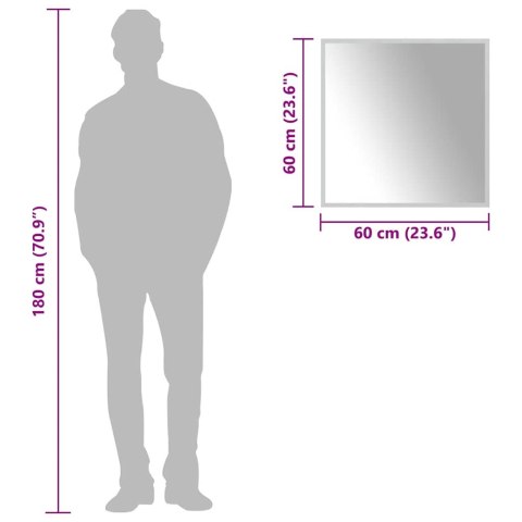 LUSTRO ŁAZIENKOWE Z LED 60X60CM