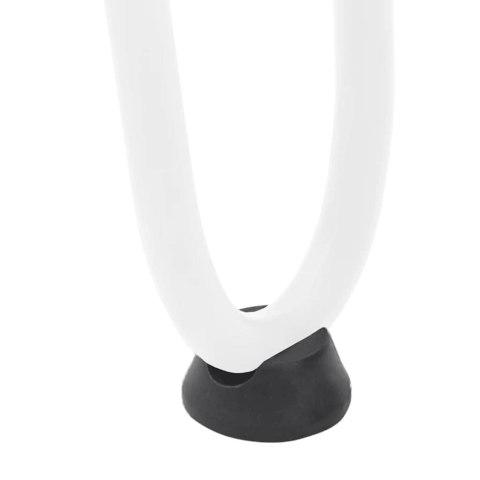 NOGI DO STOLIKA KAWOWEGO W KSZTAŁCIE SPINKI DO WŁOSÓW 4 SZT. BIAŁE 20CM STAL LITE