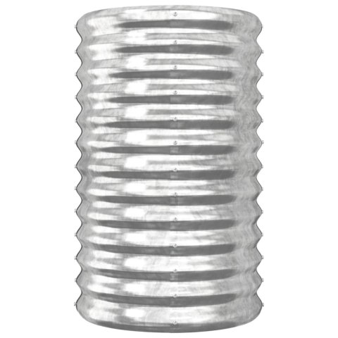 DONICA OGRODOWA STAL OCYNKOWANA 40X40X68CM SREBRNA