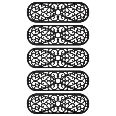 NAKŁADKI NA SCHODY 5 SZT. 25X75CM GUMOWE