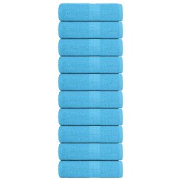 RĘCZNIKI DLA GOŚCI 10 SZT. TURKUSOWE 30X50CM BAWEŁNA 100%