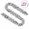 ŚWIĄTECZNA GIRLANDA POKRYTA ŚNIEGIEM ZIELONA 10M PVC