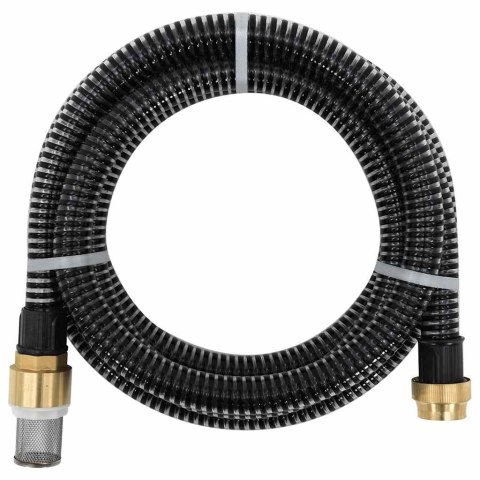 WĄŻ SSĄCY Z MOSIĘŻNYMI ZŁĄCZAMI CZARNY 1,1" 3M PVC