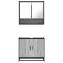2-CZĘŚCIOWY ZESTAW MEBLI ŁAZIENKOWYCH SZARY DĄB SONOMA