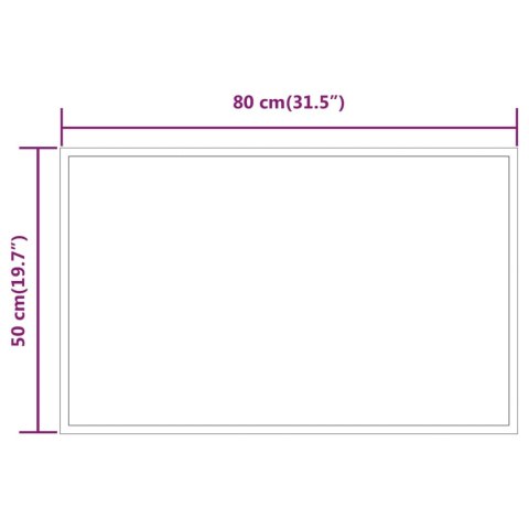 LUSTRO ŁAZIENKOWE Z LED 50X80CM