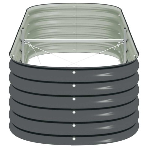 PODWYŻSZONA DONICA Z GALWANIZOWANEJ STALI 240X80X44CM SZARA