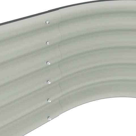 PODWYŻSZONA DONICA Z GALWANIZOWANEJ STALI 240X80X44CM SZARA