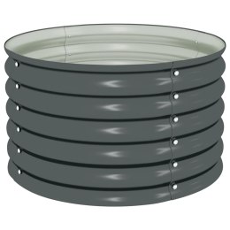 PODWYŻSZONA DONICA Z GALWANIZOWANEJ STALI 80X80X44CM SZARA