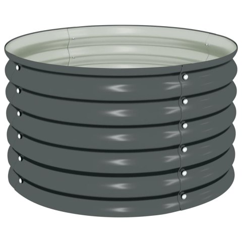 PODWYŻSZONA DONICA Z GALWANIZOWANEJ STALI 80X80X44CM SZARA