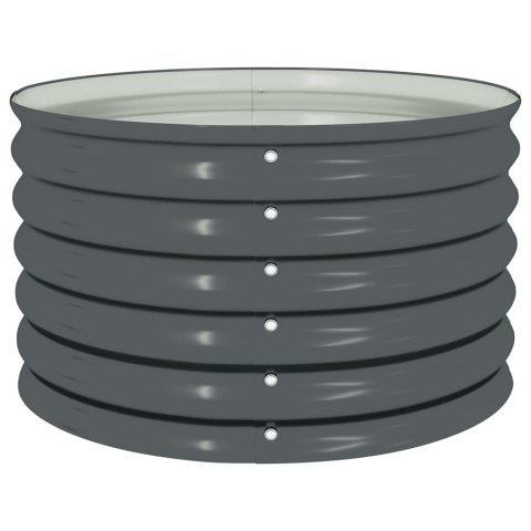 PODWYŻSZONA DONICA Z GALWANIZOWANEJ STALI 80X80X44CM SZARA