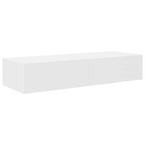 PÓŁKA ŚCIENNA Z SZUFLADAMI BIAŁA 100X36X19CM