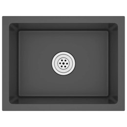 RĘCZNIE ROBIONY ZLEW KUCHENNY CZARNY STAL NIERDZEWNA