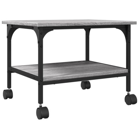 VidaXL Stojak na drukarkę, 2-poziomowy, szary dąb sonoma, 50x40x38 cm