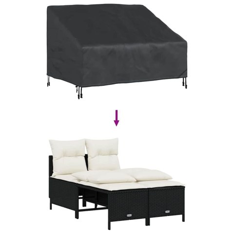 POKROWIEC NA ŁAWKĘ OGRODOWĄ 130X95X40/80CM TKANINA 210D