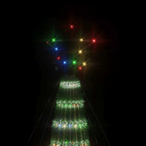 Choinka LED 275 diod LED Kolorowa 180 cm
