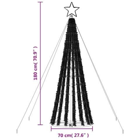 Choinka LED 275 diod LED Kolorowa 180 cm