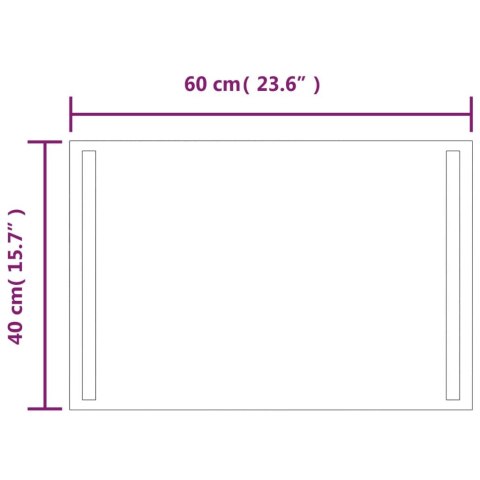 LUSTRO ŁAZIENKOWE Z LED 40X60CM