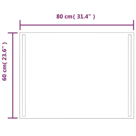 LUSTRO ŁAZIENKOWE Z LED 60X80CM