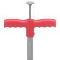 VidaXL Urządzenie do wyrywania chwastów, czerwono-szare, 93,5 cm, stal