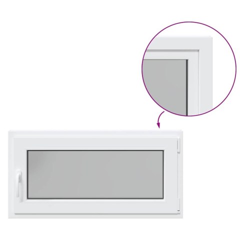 OKNO PIWNICZNE "RISOR" 100X50CM UCHYLNO-ROZWIERNE DIN PRAWE BIAŁE