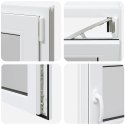 OKNO PIWNICZNE "RISOR" 100X50CM UCHYLNO-ROZWIERNE DIN PRAWE BIAŁE