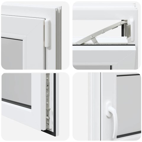 OKNO PIWNICZNE "RISOR" 100X50CM UCHYLNO-ROZWIERNE DIN PRAWE BIAŁE