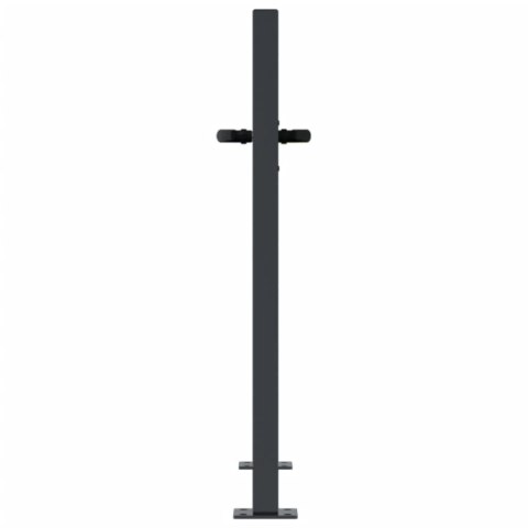 FURTKA OGRODOWA ANTRACYTOWA 105X105CM STAL MOTYW DRZEWA