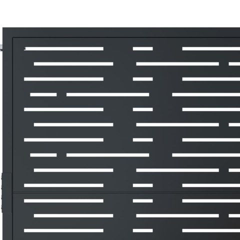 FURTKA OGRODOWA ANTRACYTOWA 105X105CM STAL W PROSTOKĄTY