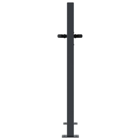 FURTKA OGRODOWA ANTRACYTOWA 105X80CM STAL MOTYW BAMBUSA