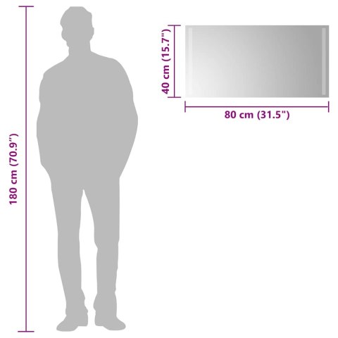 LUSTRO ŁAZIENKOWE Z LED 80X40CM