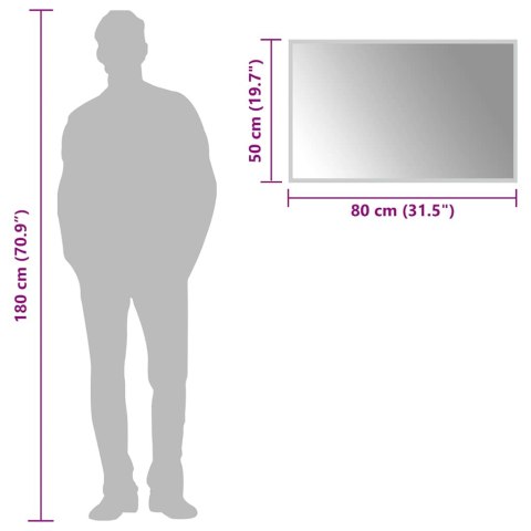 LUSTRO ŁAZIENKOWE Z LED 80X50CM